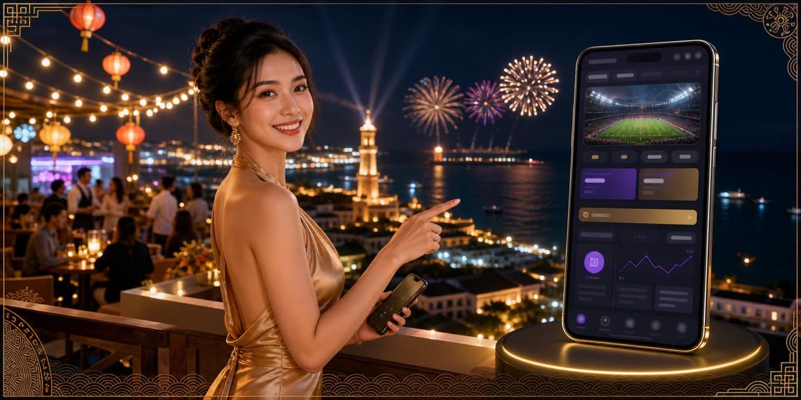 Người chơi tại bãi biển Phú Quốc sử dụng casino di động an toàn